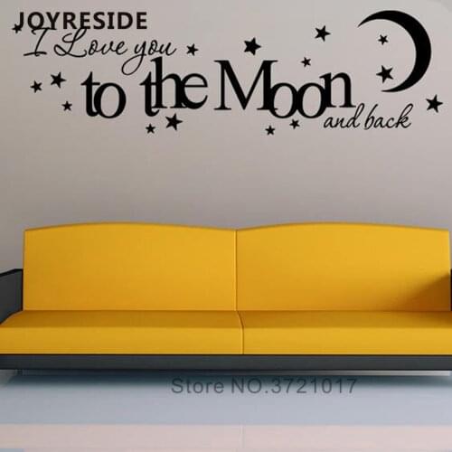 Sweet Dreams Home Wall Sticker Love You Loving Wall Decal Sleeping Kid Bedroom Wall Mural Vinyl Design Stickers To The Moon M332