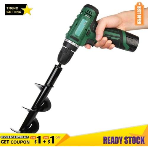 LAMEZIA Special Small-sized Spiral Rod Flower Planting Bit Garden Seedling Planting Pine Soil Digging Tool