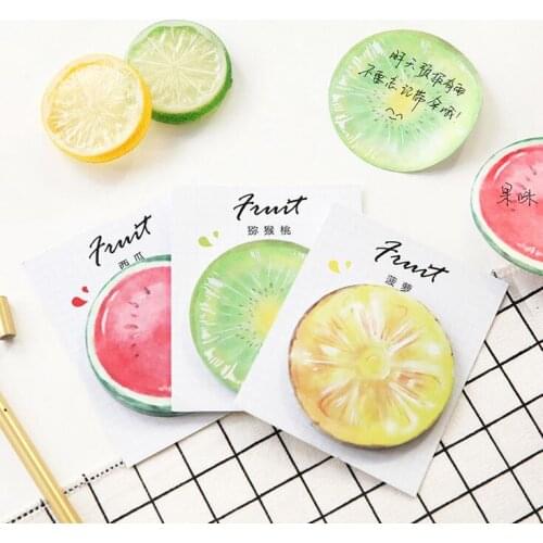 Fresh Fruit Pineapple Kiwifruit Coconut Fruity Memo Pad Sticky Notes Memo Notebook Stationery Papelaria Escolar School Supplies