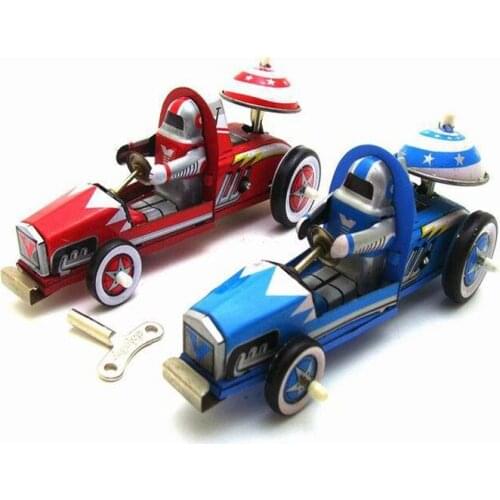 Vintage Clockwork Wind Up Racing Car toys Photography Children Kids Adult Car Tin Toys Classic Toy Christmas Gift
