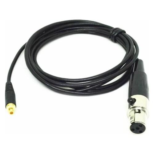 High Quality Black XLR 4pin Screw Microdot Detachable Microphone Cable for Shure Headset Microphone System 1.1m