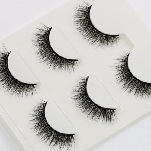 YOKPN Fashion Make-up Tools False Eyelashes Natural Cross Curl 3D Eye Lashes Handmade Cotton Thread Soft fake Eyelashes