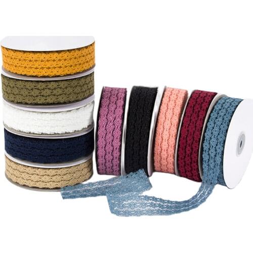 1Inch 35 Yard High Quality Lace Ribbon Flower Shop Packaging Materials Wedding Decoration Gift Ribbon