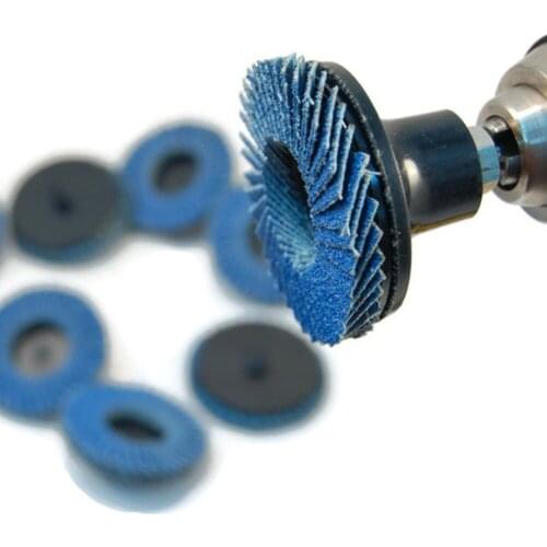 10pcs 2/3 Inch 40/60/80/120 Grit Roll Lock Flap Disc Grinding Sanding Wheel High Density Zirconia Alumina