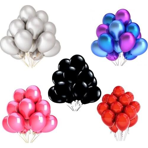 10pcs Gold Sliver Black Latex Balloons Birthday Wedding Party Decor Adult kids Inflatable Air Helium Balloons Toy 10/12inch
