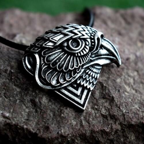 12pcs Unique Eagle Head Pendant Necklace