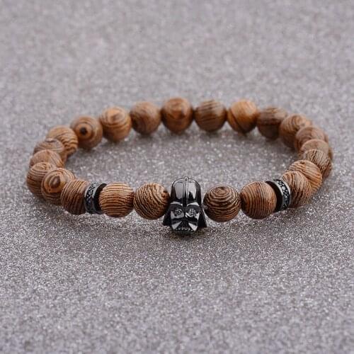 2021 Charm Men CZ Copper 8MM Beads Wood Bracelets Handmade Bracelets & Bangles For Women ABJ017