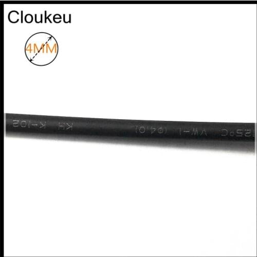 5Meter Black Heat Shrinkable Tube 4mm Inner Diameter Insulation 4MM Heat Shrink Tubing