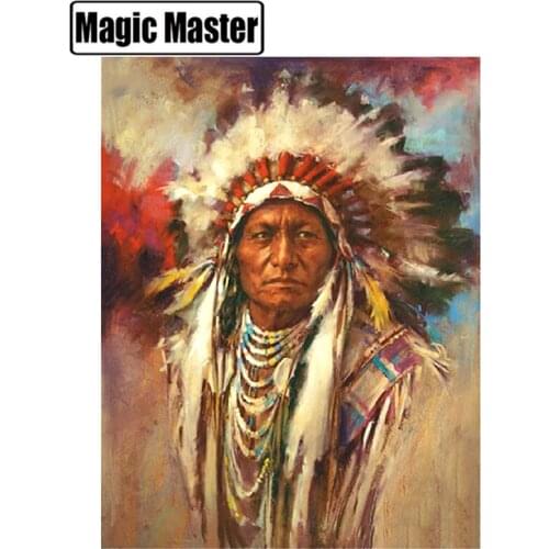 Full Square/Round Drill 5D DIY Diamond Painting "Indian feathers" Embroidery Cross Stitch 5D Home Decor Gift