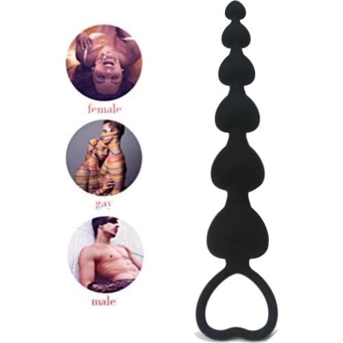 Bead anal plug bullet masturbation silicone lesbian G spot Stimulation gay finger ring butt plug adult Sex Toys For Women games