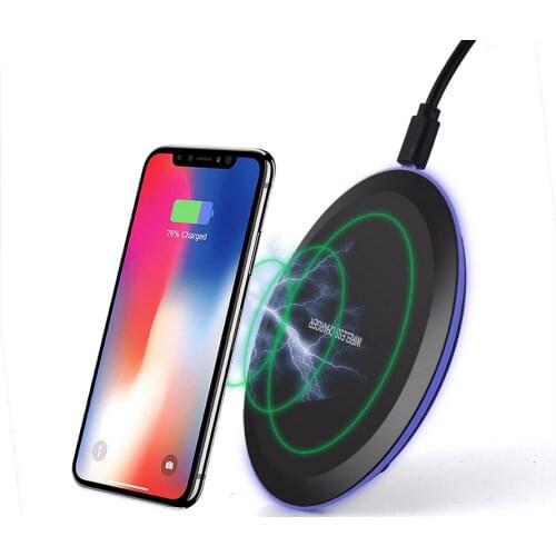 50pcs 5W Qi Wireless Charger Pad for iPhone X Xs MAX XR 8 plus usb Fast Charging for Samsung S8 S9 Plus Note 9 8