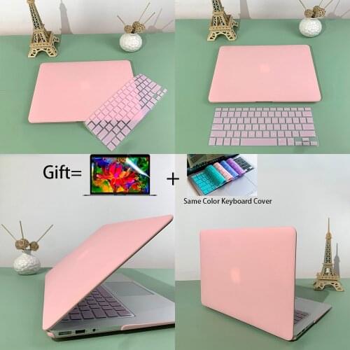 Shell Cover for MacBook Air Pro Retina M1 13 A2337 A2338 A2289 A2251 A2179 Matte Hard MacBook Case With Same Color Keyboard Skin