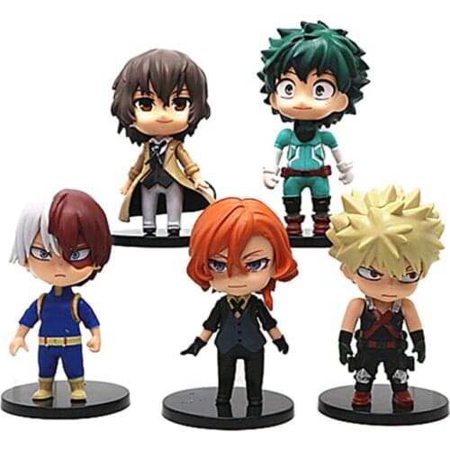 5pcs/Set Anime My Hero Academia Figure Pvc Action Decoration Model Izuku Midoriya Shouto Todorok Collection Kid Toy Gifts