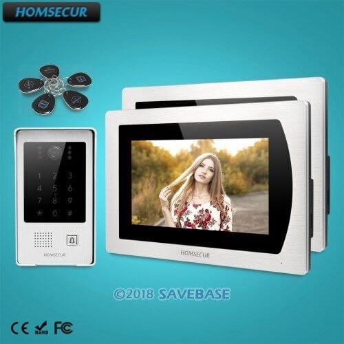 HOMSECUR 7" Wired Video Door Entry Phone Call System with Touch Screen Monitor CCTV Camera Supported BM717-S + BC091