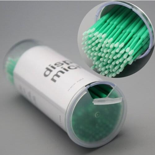 Kimcci 1000pcs Disposable Makeup Cotton Swabs Micro Mascara Brush Eyelash Extension Removing Tools Mini Individual Applicators