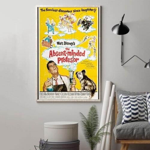 The Absent-Minded Professor (1961) Classic Movie Poster Cover Canvas Art Print Poster Wall Painting Home Decoration (No Frame)