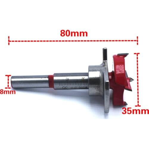 3Set 35mm Hole Saw Woodworking Core Locating Drill Bit Hinge Cutter Forstner Bit Tipped Drilling Hole Saw Cutter Carbide Guide