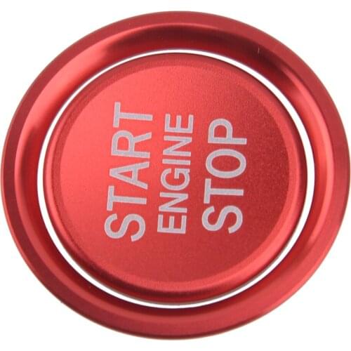 Red Aluminum Alloy Car Engine Start Stop Push Switch Button Cover Ring Trim Fit For VW Golf 7 MK7 Jetta CC Arteon