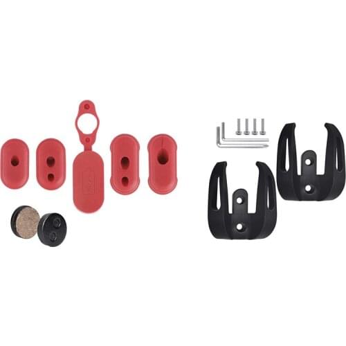 Charge Port Cover Silicone Plug For XIAOMI M365 Electric Scooter With 2Pcs Front Hook,For Xiaomi M365 / M365 Pro