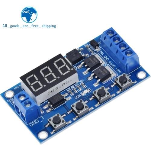 TZT Trigger Cycle Timer Delay Switch 12 24V Circuit Board Dual MOS Tube Control Module