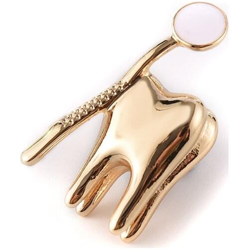 Metal Molar Tooth Pin Dentist Brooch Dental Hygienist Lapel Graduation Christmas Gift Medical Care Enamel Pin Medical Jewelry