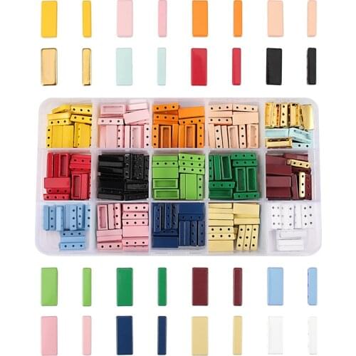 Metal Enamel Tile Beads Hematite Cube Rainbow Beads for Jewelry Making Diy Bracelet Girl Accessory Japanese Beads Drop Shipping