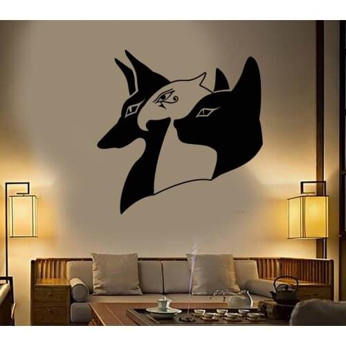 Wall Decal Bedroom Ancient Egypt Egyptian Gods Anubis Horus Bastet Vinyl Wall Stickers Home Decorations Living Room Wural D541