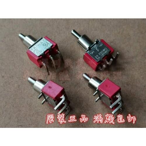 Original New 100% button switch side inserted bend foot 3pin 3gear positive bend left and right toggle 2A250V
