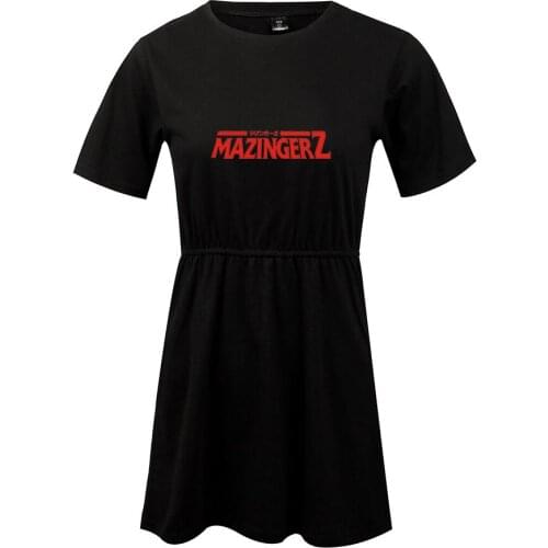 WAMNI Mazinger Z Dress Cotton Fashion Short Sleeve Dress Fashion Print Breathable 2020 New Streetwear Comfortable Summer Loose