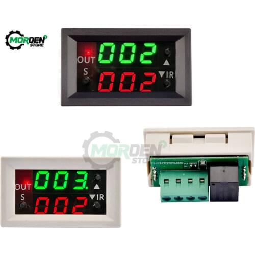DC 12V Dual Display Time Relay Module 20A Time Delay Relay Mini LED Digital Timer Relay Timing Delay Cycle Time Control Switch