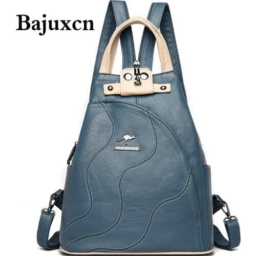 2021 new Women Leather Backpacks Fashion Shoulder Bag Female Backpack Ladies Travel Backpack Mochilas School Bags For Girls