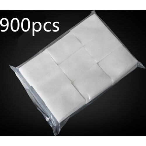 900pcs/pack 100% Cotton Nail Polish Remover Nail Wipes UV Gel Nail Tips Lint-Free Napkins Pad For Nail art Tool 20