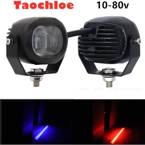 1pcs 30w 10-80v scraper forklift Red Blue Warehouse truck safety lights Red zone pedestrian light RedZone Danger For Hangcha