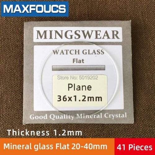 Table glass mineral glass Flat thickness 1.2 mm diameter 20 mm ~ 40mm Crystal Transparent 41 pieces in total