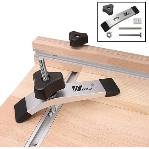 T-Track Quick Hold Down Clamp Woodworking Chute Rail Table Saw Clamps High Strength Aluminum Alloy Router Fixture DIY Tools