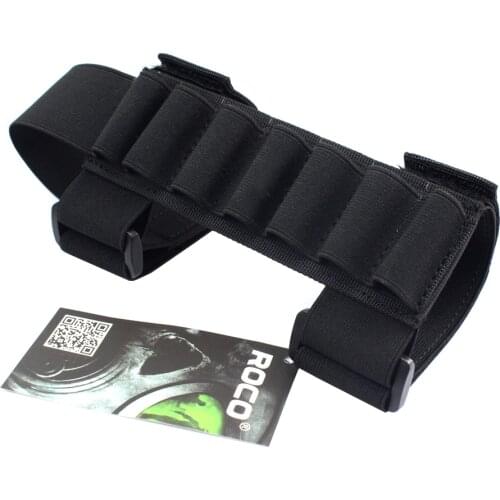 ROCOTACTICAL Tactical Buttstock Shell Holder Ammo Carrier Holder Pouch Cartridge 7 Round for Hunting Airsoft
