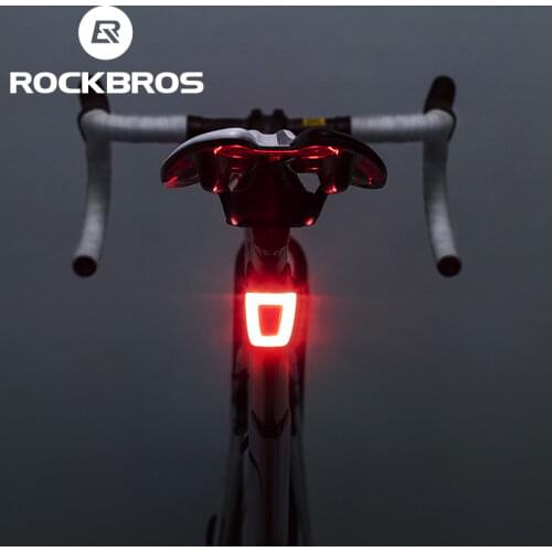 ROCKBROS Bike Light Waterproof Cycling Helmet Taillight Lantern For Bicycle LED USB Rechargeable Safety Night Riding Rear Light