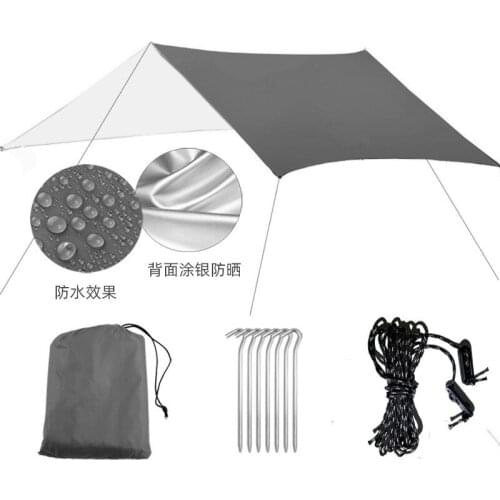 Waterproof Outdoor Awning Hammock Tarp Rain Fly Lightweight Camping Tent Sun Shelter for Tourism Hiking Beach Pergola