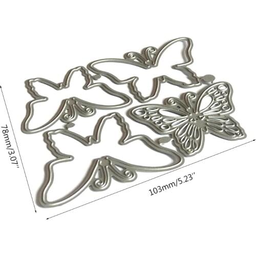 X7AB Butterflies Metal Cutting Dies Stencil DIY Scrapbooking Album Paper Card Template Mold Embossing Decoration