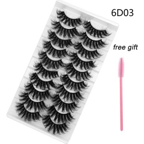 10Pairs 3D Mink Lashes Natural Eyelashes Dramatic False Eyelashes Faux Cils Makeup Wholesale Fake Eyelash Extension maquiagem
