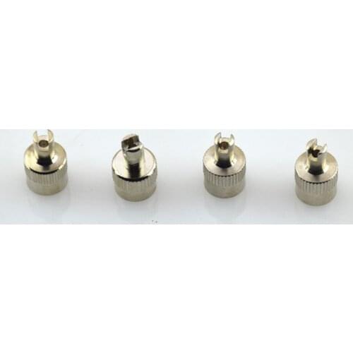 4 Pieces Motorcyle Car Slotted Head Valve Stem Caps with Core Remover Tool