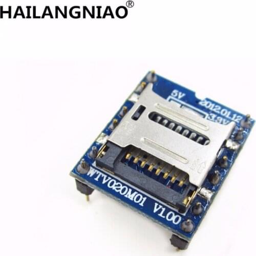 5PCS/LOT MP3 Voice module Sound module audio player SD card voice module WTV020 SD WTV020-SD 16P new