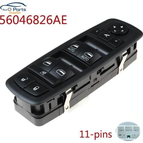 56046826AE 11-pins Front Left Side Power Window Switch For Dodge Journey Chrysler 300 2011-2012 With Folding Button