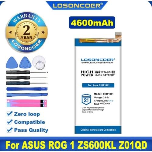 LOSONCOER 4500mAh C11P1801 Battery For Asus ASUS ROG 1 Game ZS600KL Z01QD