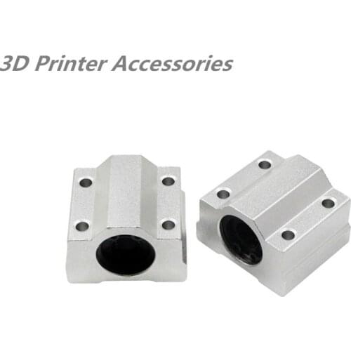 3D Printer Accessories Optical Axis Guide Box Linear Bearing Slider SCS8UU SCS10UU SCS12UU