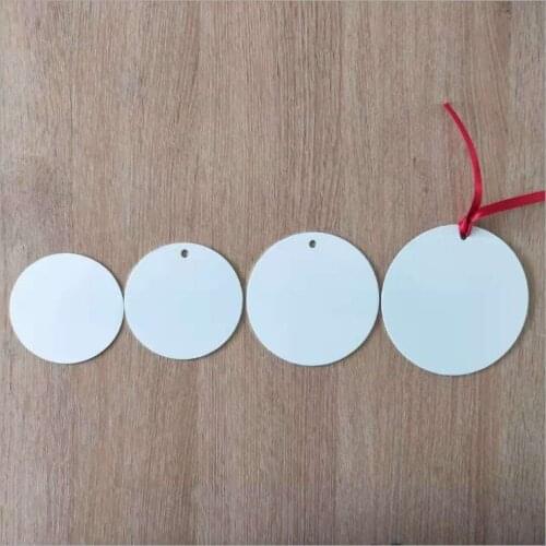Free shipping 50pcs/lot Round Metal Hang Decorations For Chiristmas Ornament Dye Sublimation Transfer Sublimation Blanks