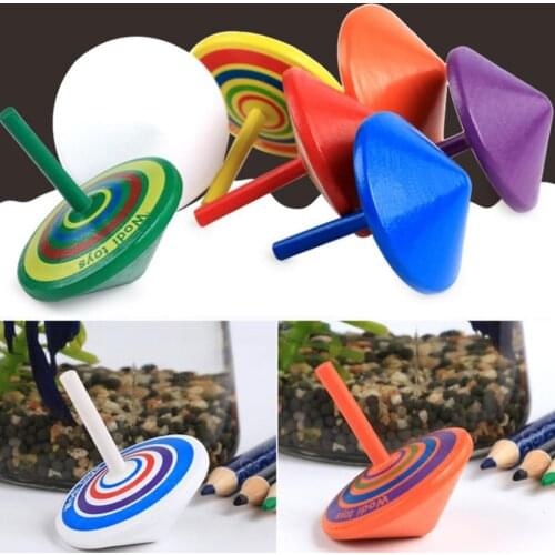 Wood Gyro Kid Wood Toys Kids Toys Children Relief Stress Desktop Spinning Top Toys Children Birthday Festival Gifts Random Color