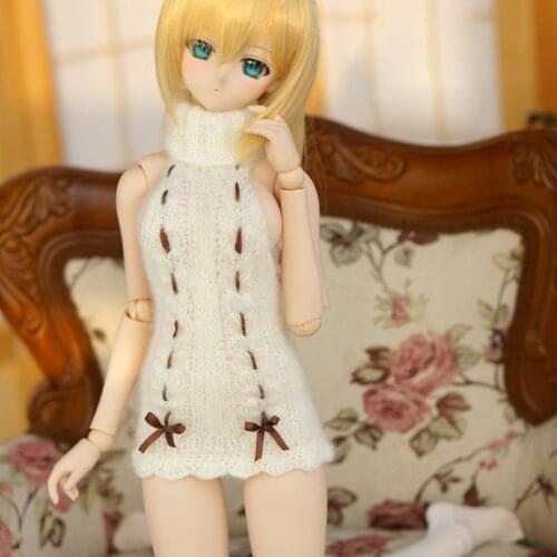 D03-P501 children toy BJD DD SD MSD 1/3 1/4 dolls clothes Turtleneck sexy open back sweater 1pcs