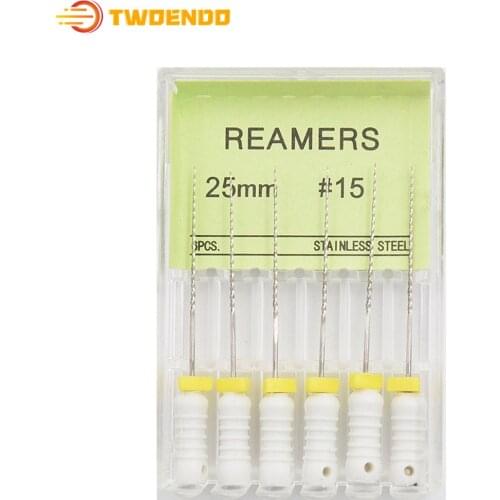 Dental Stainless Steel Reamers Endo Root Canal Treatment 1box 21mm 25mm Endodontic Files