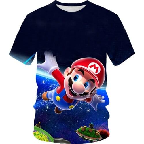 Super Mario Short Sleeve 3D T-Shirts Boys Girl Tops Kids Cartoon Clothing TShirt 2021 Men Women Summer Breathable Clothes Tee